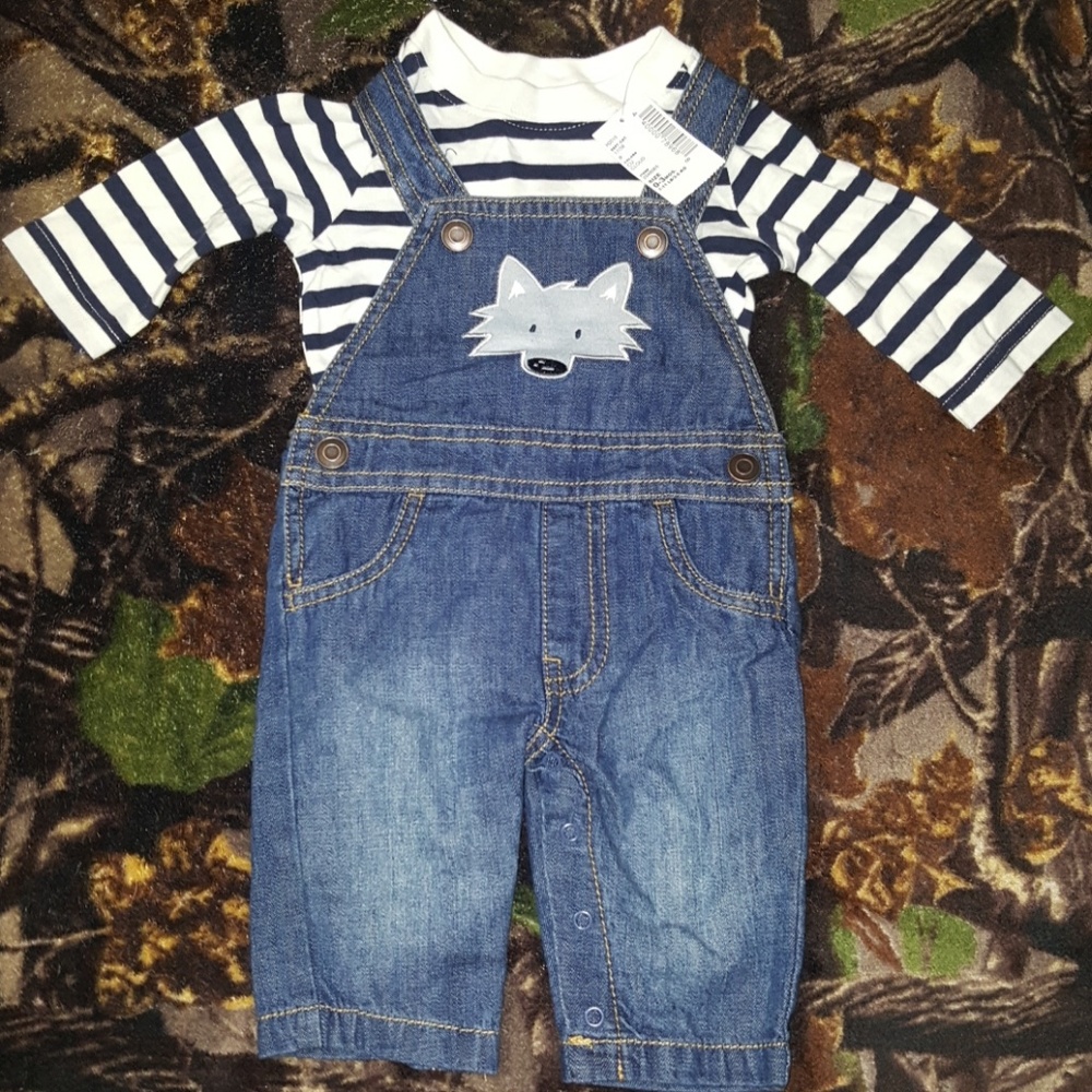 Baby boy overalls with matching shirt